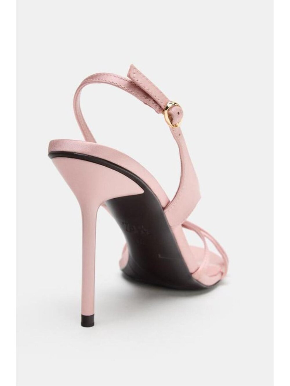 ZARA SATIN EFFECT HEELED SANDALS - Picture 7 of 7